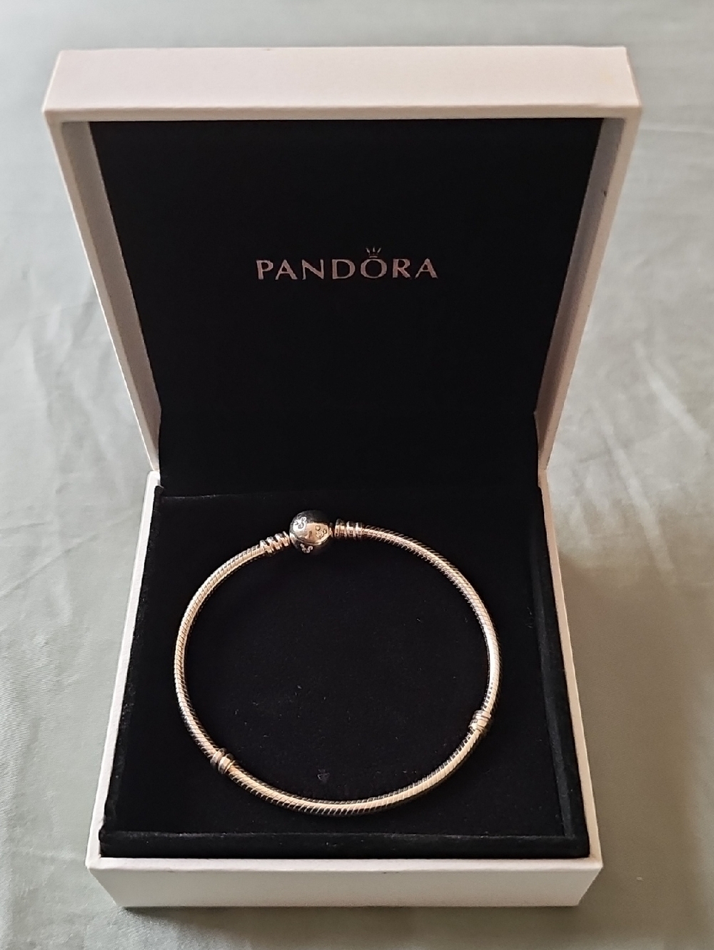 Retired Disney x Pandora Moments Sparkling Mickey Mouse Clasp Bracelet